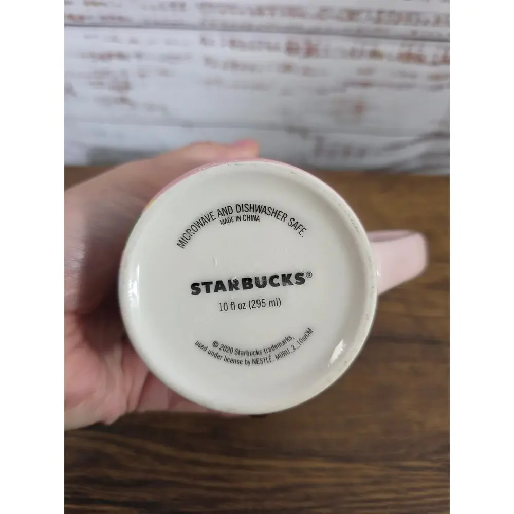 Starbucks Coffee Cup 2020 Pink Thankful Coffee/Tea 10 oz Ceramic